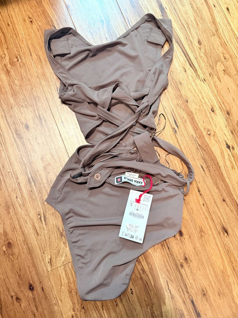 Zara SRPLS NWT Brown One-Piece Swimsuit 1165/917
